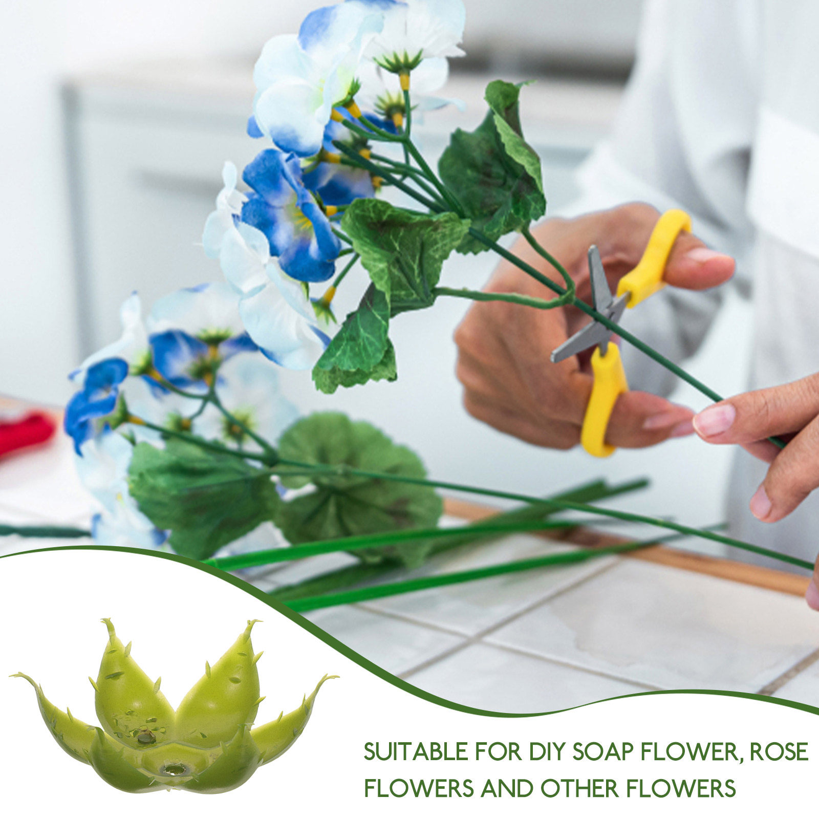 50Pcs Artificial Rose Calyxes  - Soap Making Ins 评论和价格