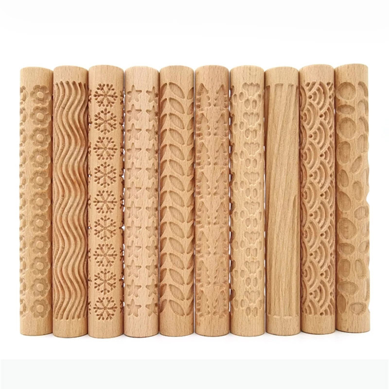 Wooden Texture Rolling Pin Cer - Soap Making Kit For Beginners 评论和价格