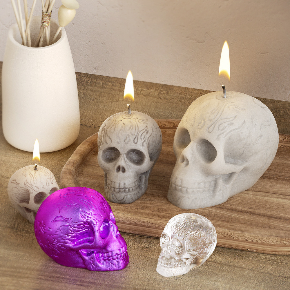 Multi Size Skull Head Silicone - Soap Making Gifts 评论和价格