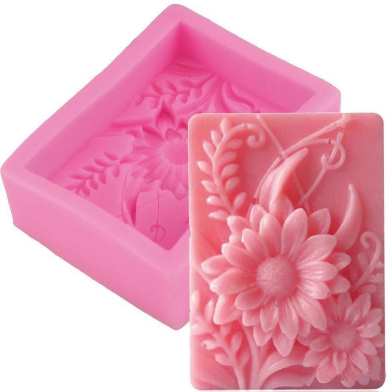 1pc 3D Square Rose Flower Sili - Soap Making Kit For Beginners 评论和价格