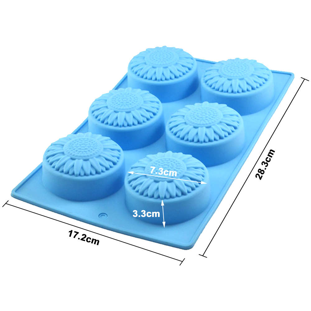 6 Cavity Silicone molds Flower - Soap Making Kit For Beginners 评论和价格